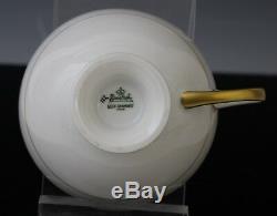 10 pc VTG Signed Rosenthal Eminence Cobalt German Porcelain Tea Cup Saucer Set