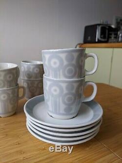 11 pcs Vintage Rorstrand Hand-painted Coffee Cups & Saucers MCM