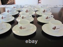 12 Danesi Caffe Espresso 2 oz Cups & Saucers & Cappuccino 4 oz Cups and Saucers