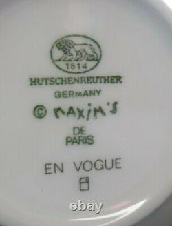 12 Hutschenreuther Porcelain Cup & Saucer Sets Maxim's En Vogue
