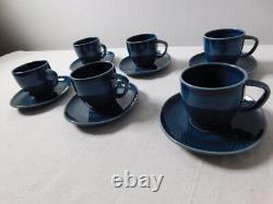 12 NEW Rosenthal Junto Porcelain Espresso Cups with Saucer Ocean Blue Versace