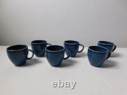 12 NEW Rosenthal Junto Porcelain Espresso Cups with Saucer Ocean Blue Versace