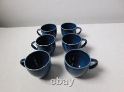 12 NEW Rosenthal Junto Porcelain Espresso Cups with Saucer Ocean Blue Versace