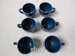 12 NEW Rosenthal Junto Porcelain Espresso Cups with Saucer Ocean Blue Versace