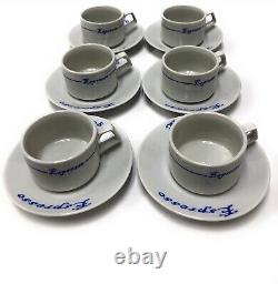 12 Pieces 4 Oz Porcelain Espresso Coffee Set 6 Cups 6 Saucers