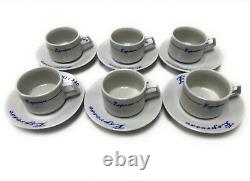 12 Pieces 4 Oz Porcelain Espresso Coffee Set 6 Cups 6 Saucers