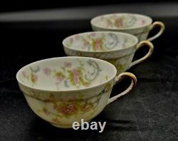 12pc Haviland Limoges Porcelain 6 Tea Cups & 6 Saucers The Princess