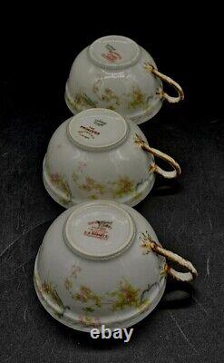 12pc Haviland Limoges Porcelain 6 Tea Cups & 6 Saucers The Princess