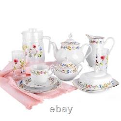 14pc Provence Flowers THUN Czech Porcelain Tea Service Set European Tea Set 14/6