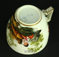 1774-1814 Marcolini Period MEISSEN Fine Porcelain Cup & Saucer