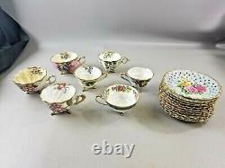 18 Piece Vintage Porcelain China Cup and Saucer Set