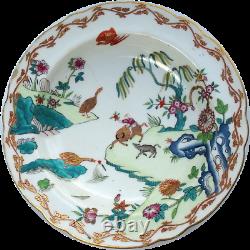 1810 Chinese ENGLISH Porcelain PLATE 18thc FAMILLE VERTE GEESE vase