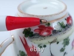 18th C. Chelsea Porcelain Chocolate Cup & Saucer Antique English Exotic Birds