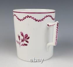 18th C. Doccia Porcelain Mug Coffee Cup & Saucer Antique Italian Ginori Italy