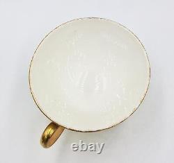 18th Century Continental Yellow Ground Porcelain Cup & Saucer Butterflies