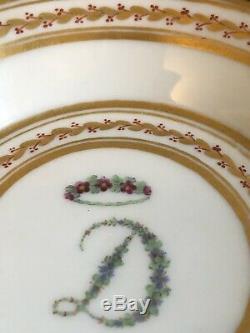 18th Century Leboeuf Porcelaine de la Reine Paris Louis XVI Coffee Cup Saucer D