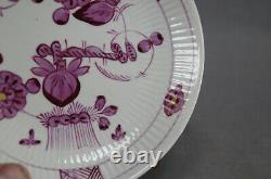 18th Century Wallendorf Germany Hand Painted Puce Strawflower Tea Cup & Saucer C