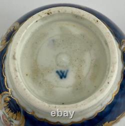 18thc Antique Worcester Coffee Cup & Saucer c1755Dr Wall 1st Period Porcelain