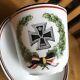 1914 Ww1 German Porcelain Tea Cup And Saucer World War Iron Cross Super Rare