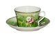 1940s Vintage Soviet Russian Porcelain Tea Pair Cup Saucer Verbilki Gardner