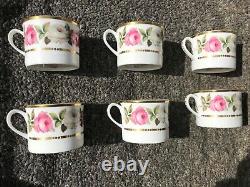 1969 Royal Worcester porcelain Royal Garden 6 large cups and saucers