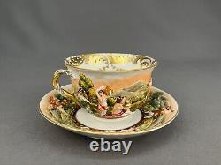 19th Century Capodimonte Royal Palace of Naples Armorial Cup & Saucer Set(s)