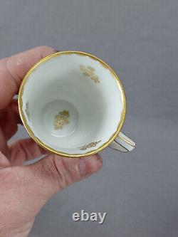 19th Century Capodimonte Style Hand Painted Armorial Demitasse Cup & Saucer