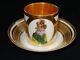 19th Century French Old Paris Porcelain Portrait Cup And Saucer Heavy Gold
