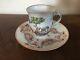 19th C. Antique Italian Naples Capodimonte Porcelain Tea Cup & Saucer Cherub
