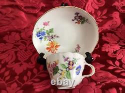 1st Q Meissen 5 Flower Coffee Tea Cup Saucer Plate READ ENTIRE LISTING got More
