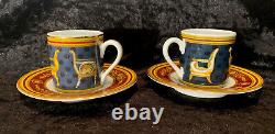 2 Gucci Vintage Porcelain, Chair Design, Tea Cups And Saucers