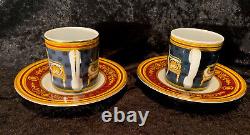 2 Gucci Vintage Porcelain, Chair Design, Tea Cups And Saucers