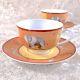 2 Sets X Hermes Tea Cup & Saucer Porcelain Tableware Africa Orange Authentic