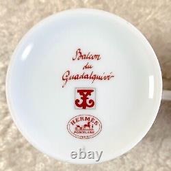 2 x HERMES PARIS Demitasse Cup & Saucer BALCON DU GUADALQUIVIR Porcelain