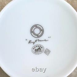 2 x HERMES PARIS Tea Cup & Saucer Porcelain Tableware RHYTHM RED
