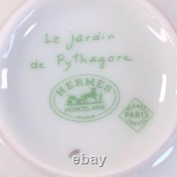 2 x HERMES Paris Demitasse Cup Saucer Porcelain Tableware Pythagore Pythagoras