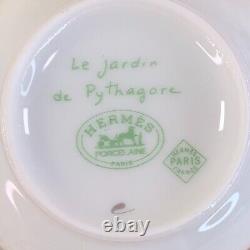 2 x HERMES Paris Demitasse Cup Saucer Porcelain Tableware Pythagore Pythagoras