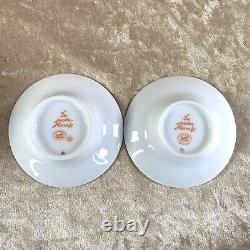 2 x Hermes Porcelain Siesta Chinese Style Tea Cup Saucer Tableware Yellow withBox