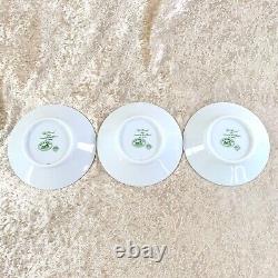 3 x Authentic Hermes Demitasse Cup & Saucer LES PIVOINES Limoges Porcelain