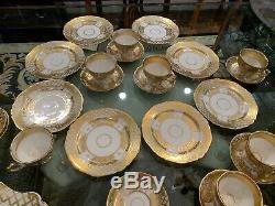 30pc Old Paris Porcelain Gold Tea Set Desert Service Cups/Saucers Plates Antique