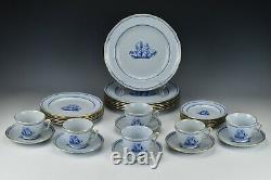 30pc Spode Trade Winds Blue Service for 6 Dinner Set Salad B&B Plates Cup Saucer