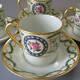 4 Fine Haviland Porcelain Demitasse Cups + Saucers Louveciennes Roses Lush Gilt