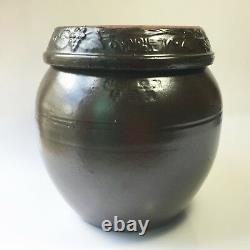 4 Liter Earthenware Container Onggi Pottery Pot for Kimchi, Food fermentation