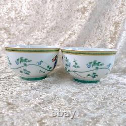 4 Sets x Authentic HERMES Tea Cup & Saucer French Porcelain Toucans Bird