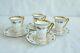 4 Vintage Richard Klemm Dresden Porcelain Cup & Saucer Sets (8 Pcs) Rare