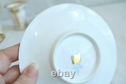 4 Vintage Richard Klemm Dresden Porcelain Cup & Saucer Sets (8 Pcs) RARE