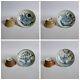 4 Sets C. 1710 Kangxi Qing Dynasty Shipwreck Porcelain Tea Cup Saucer Dish Plate