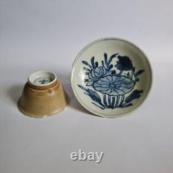 4 sets c. 1710 Kangxi Qing Dynasty Shipwreck Porcelain Tea Cup Saucer Dish Plate