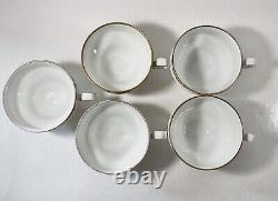 5x Weimar Katharina White & Gold Coffee Cup & Saucer Set