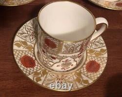 6 Abbeydale for Tiffany & Co. Porcelain Demitasse Cup & Saucers in Imperial